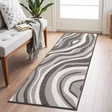 HEBE Runner Rugs for Hallway, 2'x6' Abstract Rug Carpet, Washable Non Slip Floor Mat for Kitchen Laundry Room Entryway