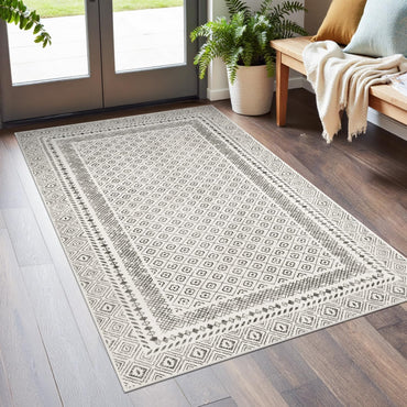 Area Rugs Soft Low Pile Non Slip Washable Rug Floor Mat for Entryway Kitchen Bedroom Living Room Dorm