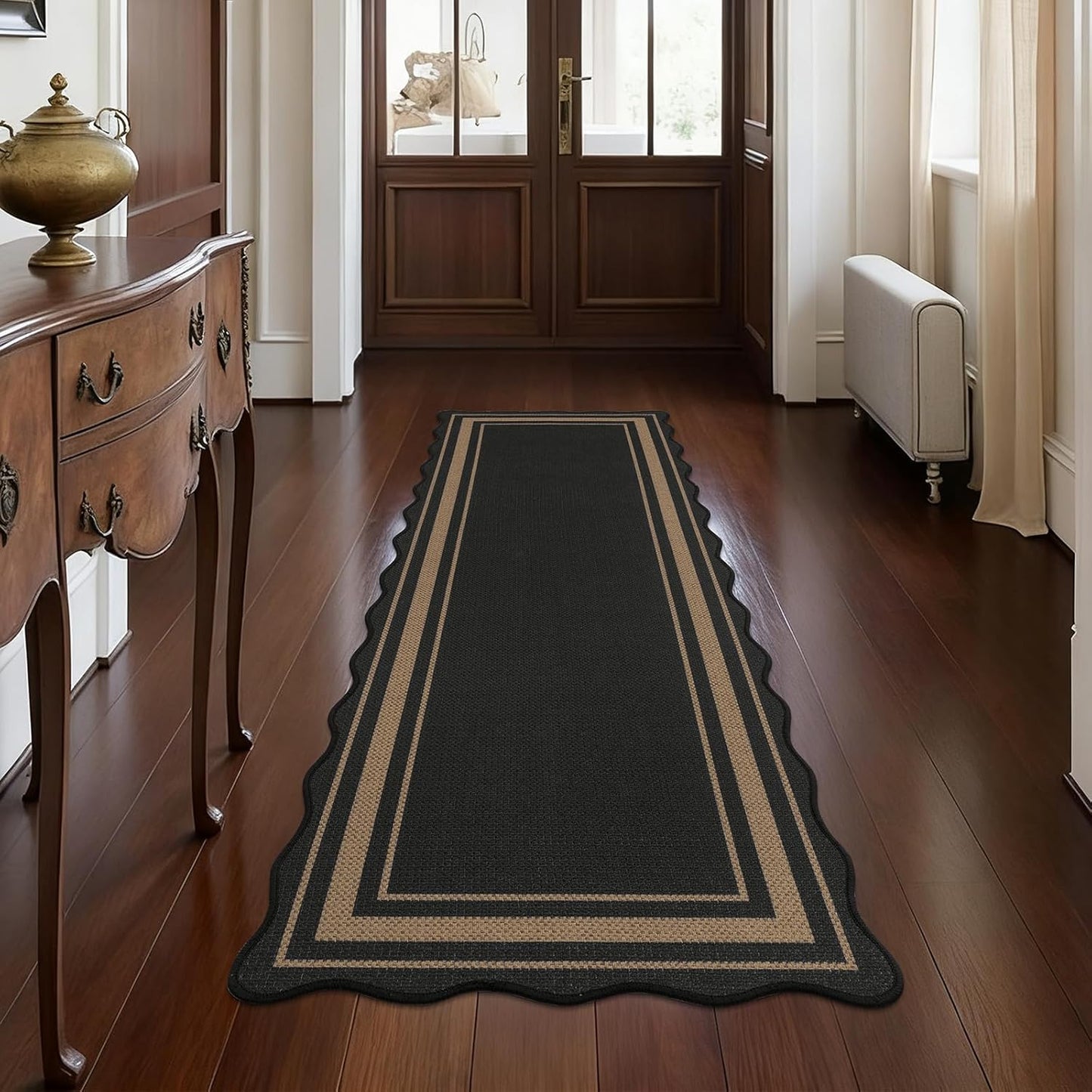 Extra Long Hallway Runner Rug with Rubber Backing Faux Jute Washable Runners