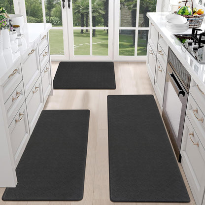 Anti Fatigue 3 Piece Waterproof Kitchen Mats - Non Slip Comfort Standing Mat Runner for Home Office, Sink, Laundry