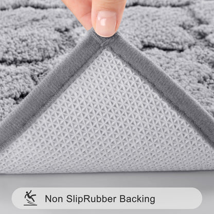 Bathroom Rugs Set of 3,Absorbent Non-Slip Machine Washable Bath Rugs