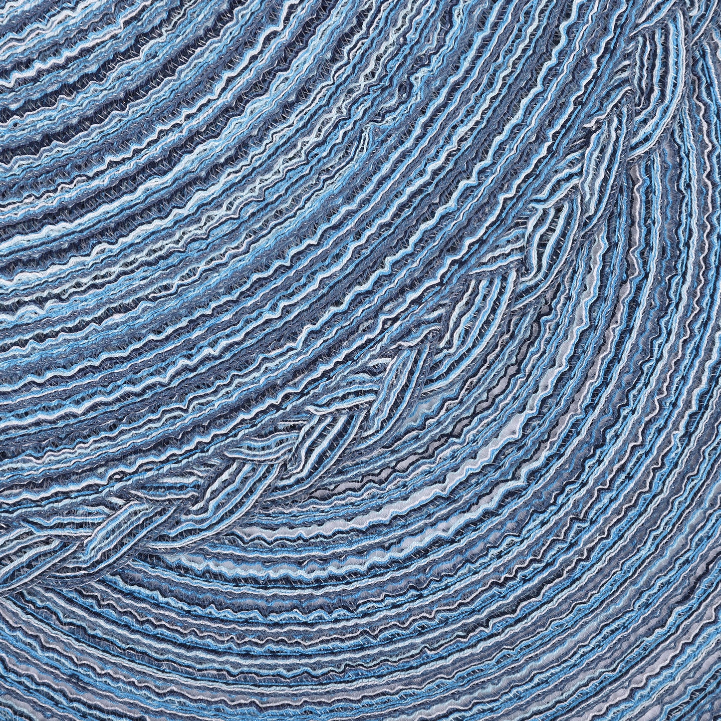 HEBE 15" Braid Round Placemat Set of 6, Large Cotton Woven Non-Slip Placemat Set of 6 Heat Resistant Placemat 6 Piece