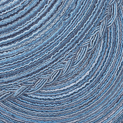 HEBE 15" Braid Round Placemat Set of 6, Large Cotton Woven Non-Slip Placemat Set of 6 Heat Resistant Placemat 6 Piece