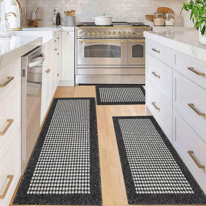 Kitchen Mat Sets 2/3 Piece Water Absorbent Kitchen Floor Rugs Non Slip Entrance Runner Rugs Farmhouse Laundry Throw mats Machine Washable Carpet Sets for Indoormat Balcony Garage