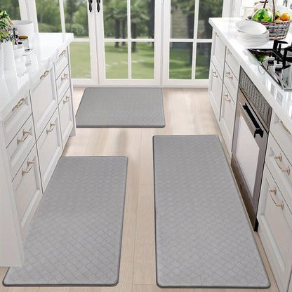 Anti Fatigue 3 Piece Waterproof Kitchen Mats - Non Slip Comfort Standing Mat Runner for Home Office, Sink, Laundry