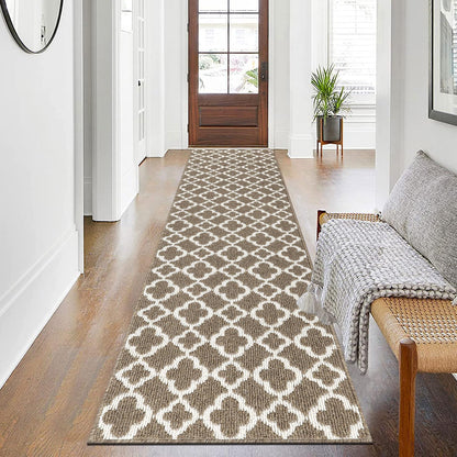 Long Runner Rug for Hallway  Non Slip Kitchen Floor Carpet Runners  Geometric Pattern Machine Washable Area Rug for Entryway Bathroom