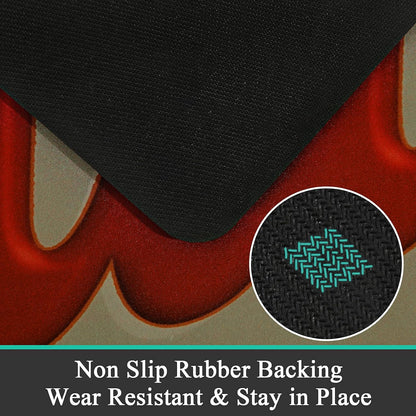 Laundry Room Rug Runner  Non Slip Waterproof Rubber Backing Laundry Mat