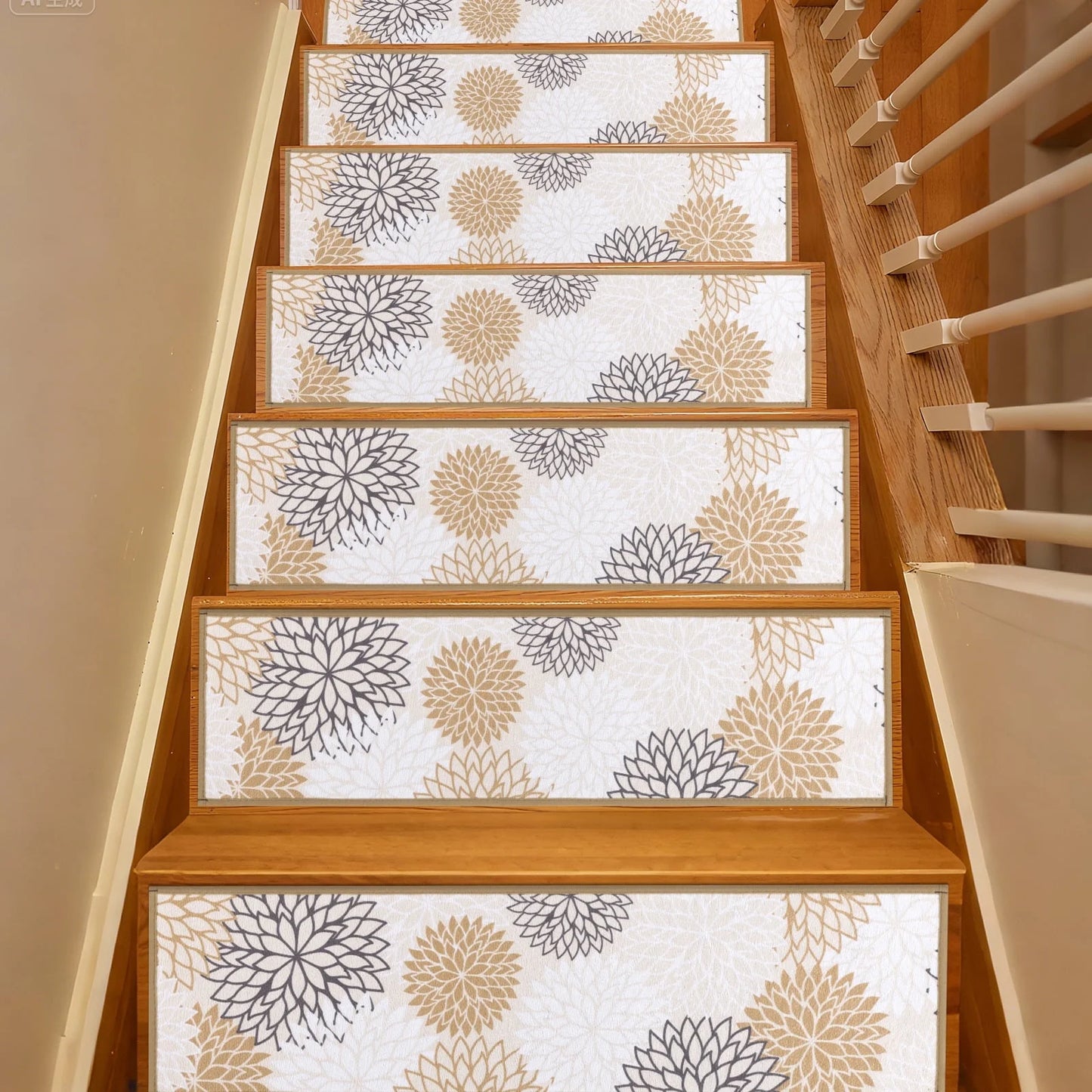 HEBE Stair Treads for Wooden Steps Indoor, 15 Pack 8" X 30" Stair Treads Non Slip with Reusable Adhesive Backing, Non-Skid Carpet Stair Runners for Kids Elders and Pets