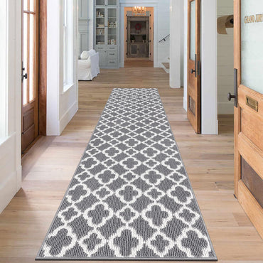 Long Runner Rug for Hallway  Non Slip Kitchen Floor Carpet Runners  Geometric Pattern Machine Washable Area Rug for Entryway Bathroom