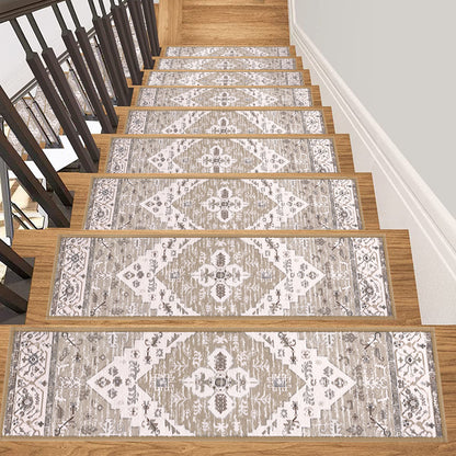 HEBE Carpet Stair Treads for Wooden Steps Indoor 15 Pack Non Slip Stair Step Treads