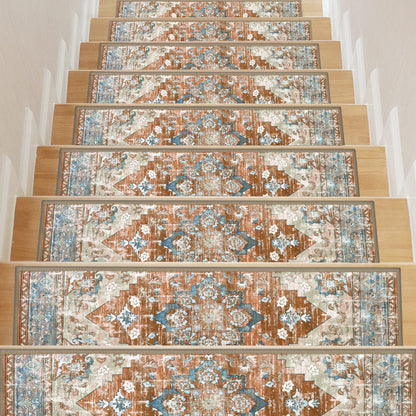 HEBE Carpet Stair Treads for Wooden Steps Indoor 15 Pack Non Slip Staircase Step Treads