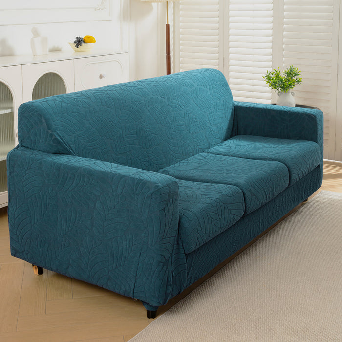 4 Pieces TPU Waterproof Couch Covers for 3 Cushion Sofa Slipcovers