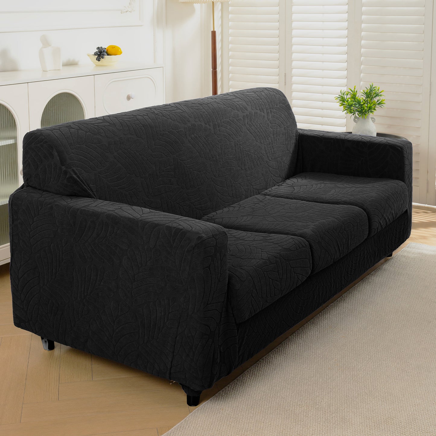 4 Pieces TPU Waterproof Couch Covers for 3 Cushion Sofa Slipcovers