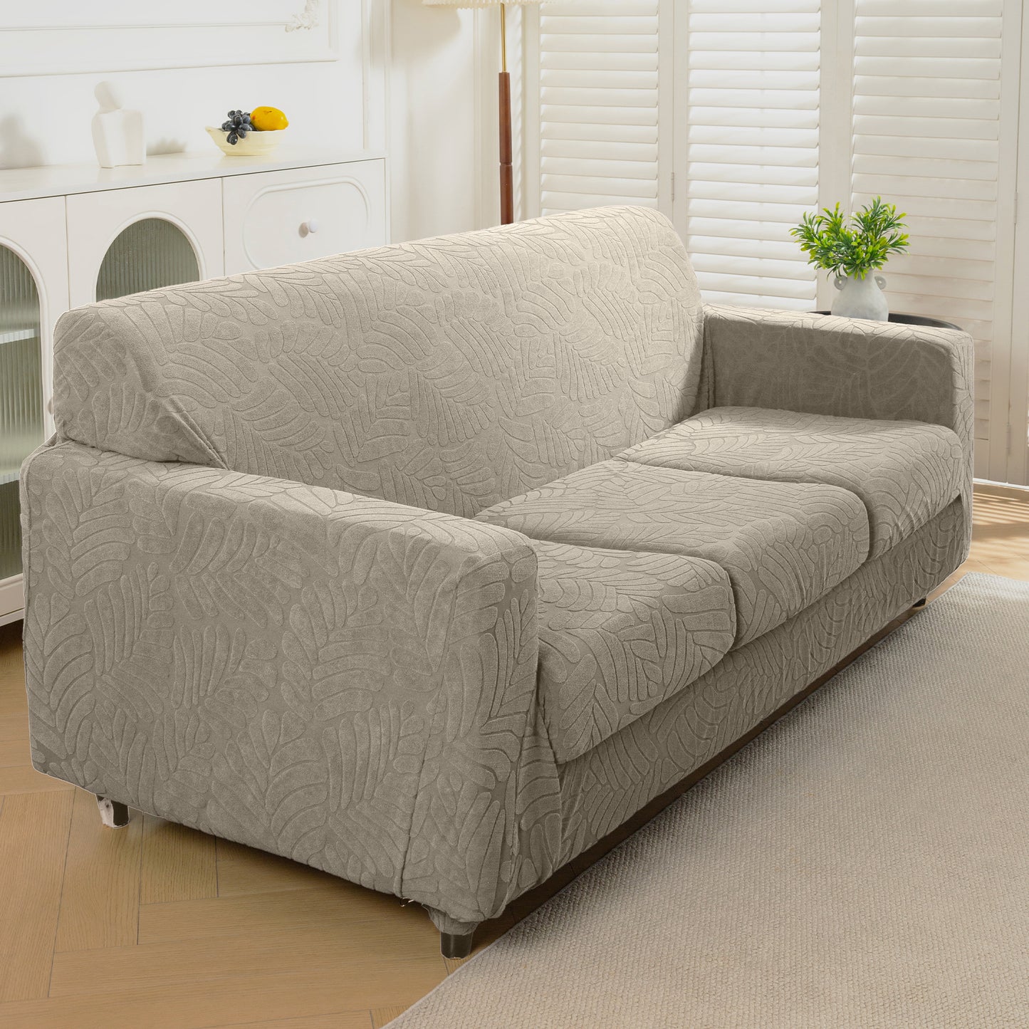4 Pieces TPU Waterproof Couch Covers for 3 Cushion Sofa Slipcovers