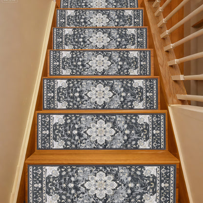 HEBE Carpet Stair Treads for Wooden Steps Indoor 15 Pack Non Slip Staircase Step Treads