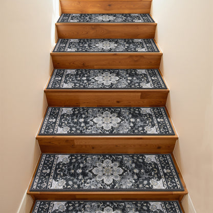 HEBE Carpet Stair Treads for Wooden Steps Indoor 15 Pack Non Slip Staircase Step Treads