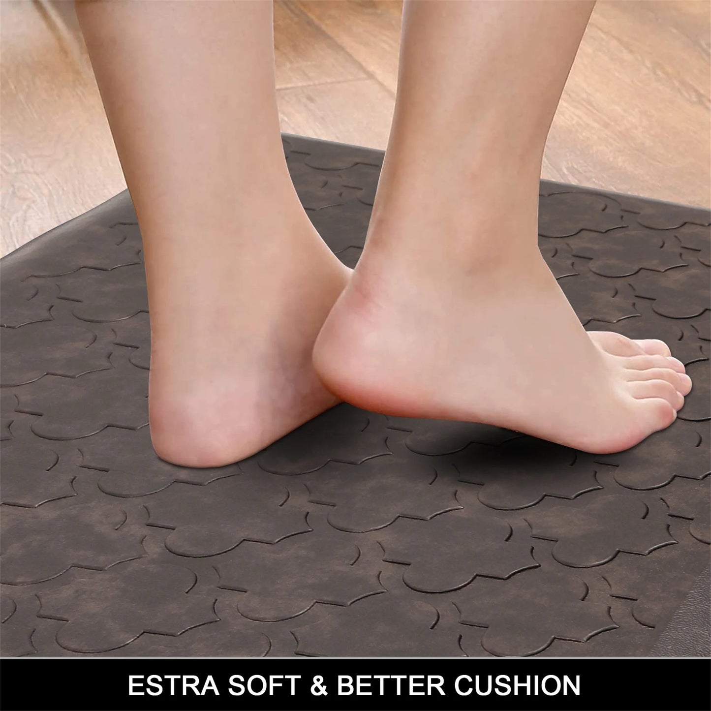 HEBE Anti Fatigue Kitchen Mat 2 Set, 20" x 30"+20"x 60", Thick 0.5 inch Non Slip Waterproof Kitchen Rugs and Mats