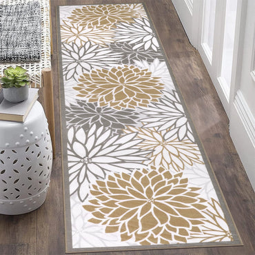 HEBE Hallway Runner Rug Non Slip Laundry Room Rug Runner Washable Kitchen Floor Carpet Rug Runner Farmhouse Entryway Mat Floral Area Rugs Runners for Hallway Bathroom Bedroom