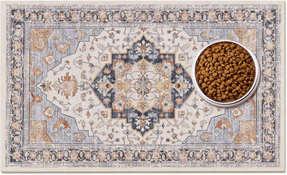 Washable Pet Bowl Mats Boho Non-Slip Feeding Mat