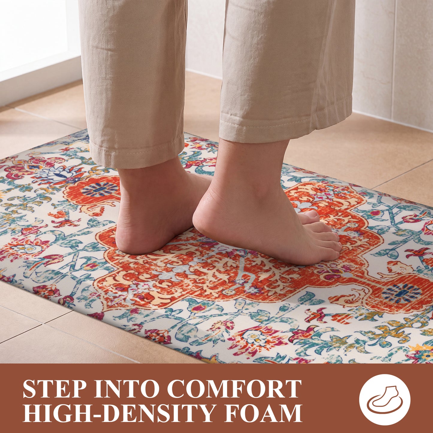HEBE Cushioned Kitchen Mats Anti Fatigue Standing Mat for Floor