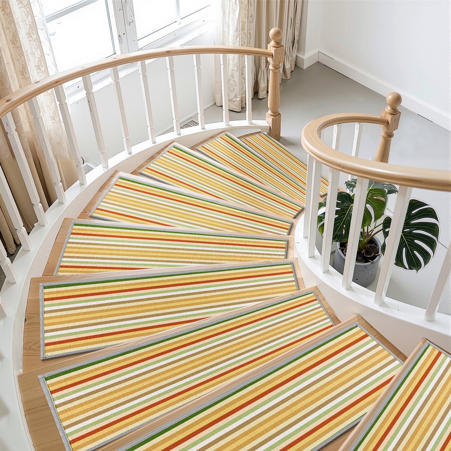 HEBE Stair Treads Non Slip 15 Pack 8" X 30" Stair Treads for Wooden Steps