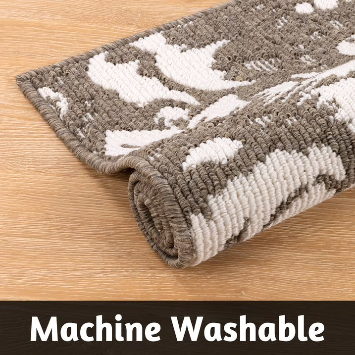 HEBE Kitchen Rug Set 3 Piece, Non Slip Machine Washable Mats for Home Floor and Living Room