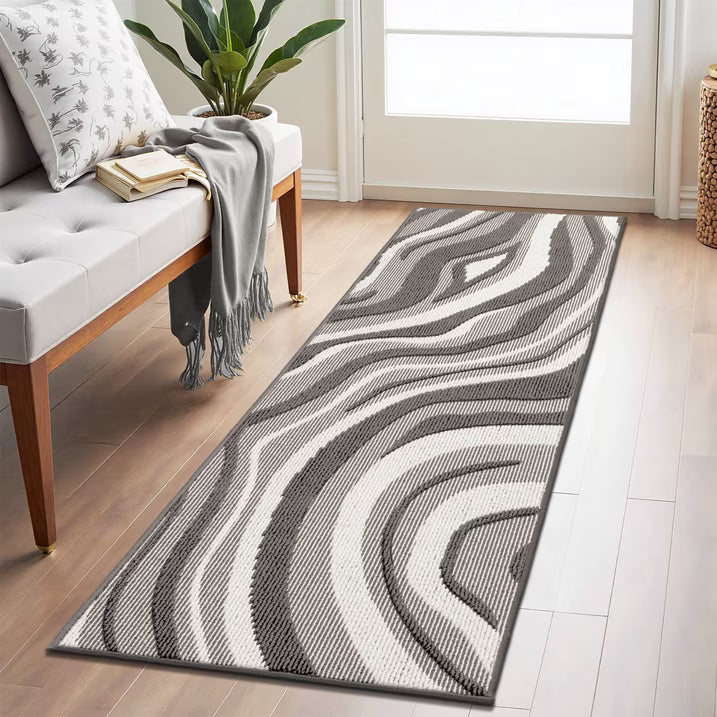 HEBE Runner Rugs for Hallway, 2'x6' Abstract Rug Carpet, Washable Non Slip Floor Mat for Kitchen Laundry Room Entryway
