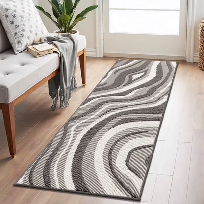 HEBE Runner Rugs for Hallway, 2'x6' Abstract Rug Carpet, Washable Non Slip Floor Mat for Kitchen Laundry Room Entryway