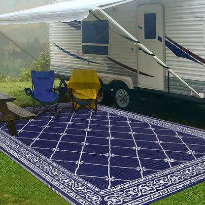 Outdoor Rugs Loomed Rectangular Classic Trellis Waterproof Quick Dry Patio Mats