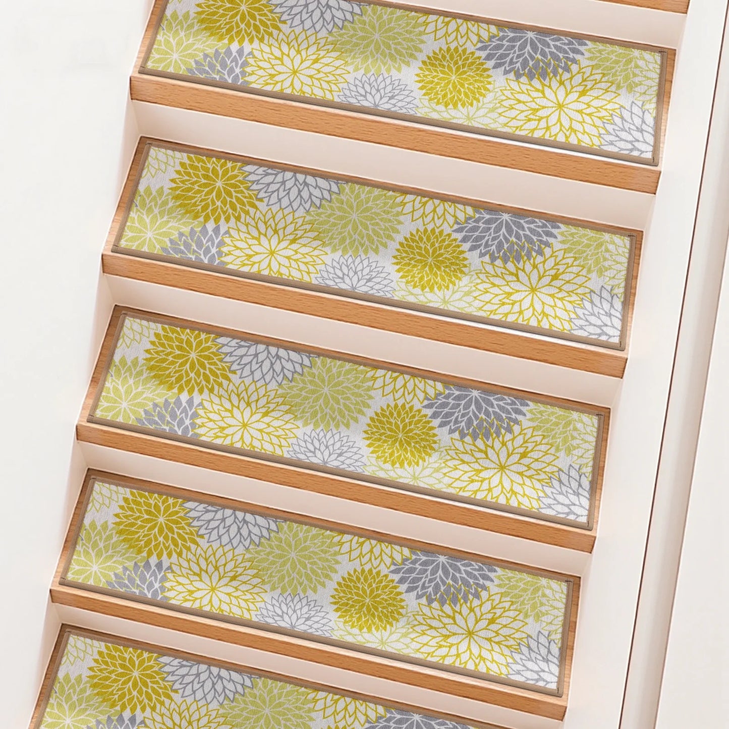 HEBE Stair Treads for Wooden Steps Indoor, 15 Pack 8" X 30" Stair Treads Non Slip with Reusable Adhesive Backing, Non-Skid Carpet Stair Runners for Kids Elders and Pets