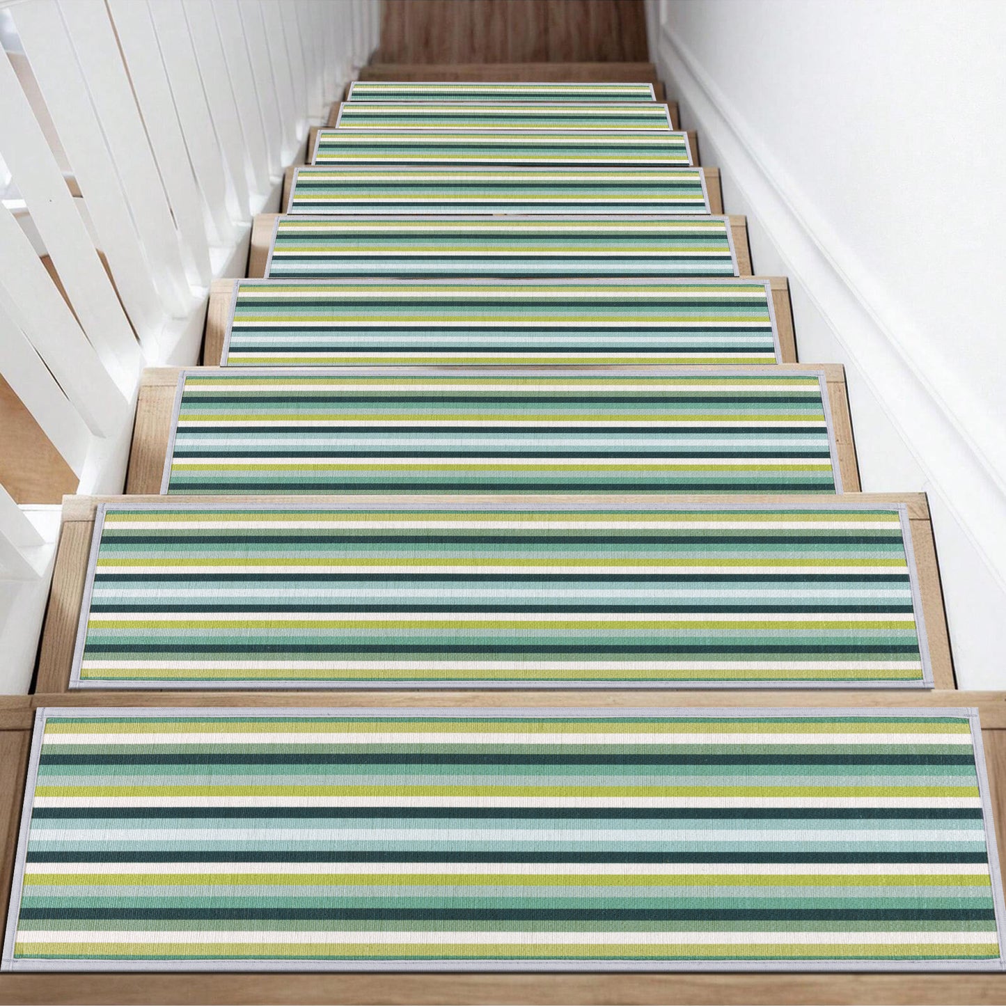 HEBE Stair Treads Non Slip 15 Pack 8" X 30" Stair Treads for Wooden Steps