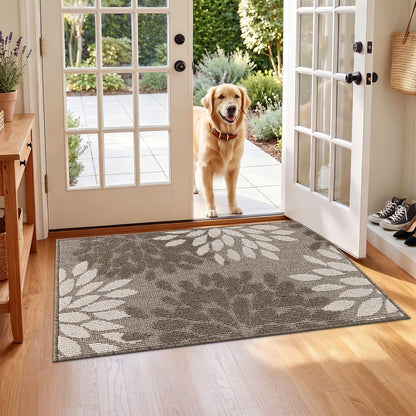 HEBE Indoor Door Mat, Non Slip Washable Mats for Front Door Entrance, Low Profile Dirt Trapper Doormat Entry Carpet for Entryway, Kitchen, Bathroom