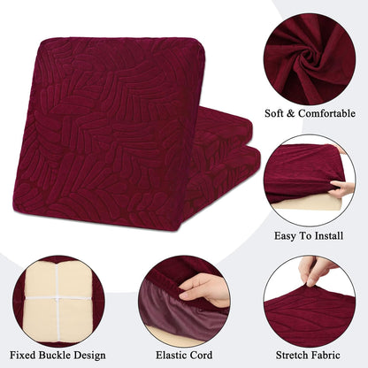 Outdoor Patio Cushion Covers Set of 10 Waterproof Stretch Seat Cushion Cover for Patio Furniture Clearance Outdoor Sofa Cushion Cover Replacement Couch Slipcovers Chair Seat Cover