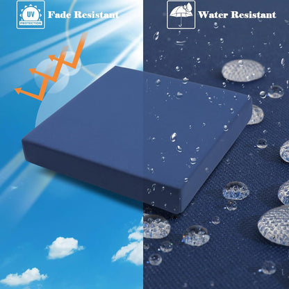 Patio Chair Cushion for Outdoor Furniture,19"x19" Waterproof Replacement Outdoor Seat Cushions for Patio Furniture,Premium Resilience Foam Sofa Couch Chair Pads with Ties 2 Pack