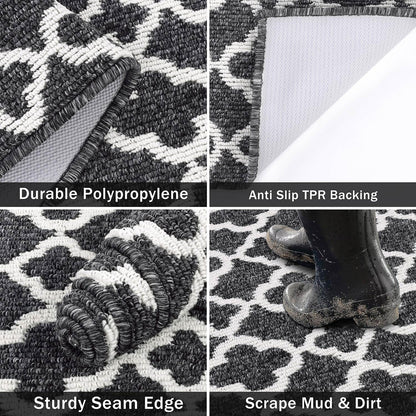 Long Runner Rug for Hallway  Non Slip Kitchen Floor Carpet Runners  Geometric Pattern Machine Washable Area Rug for Entryway Bathroom