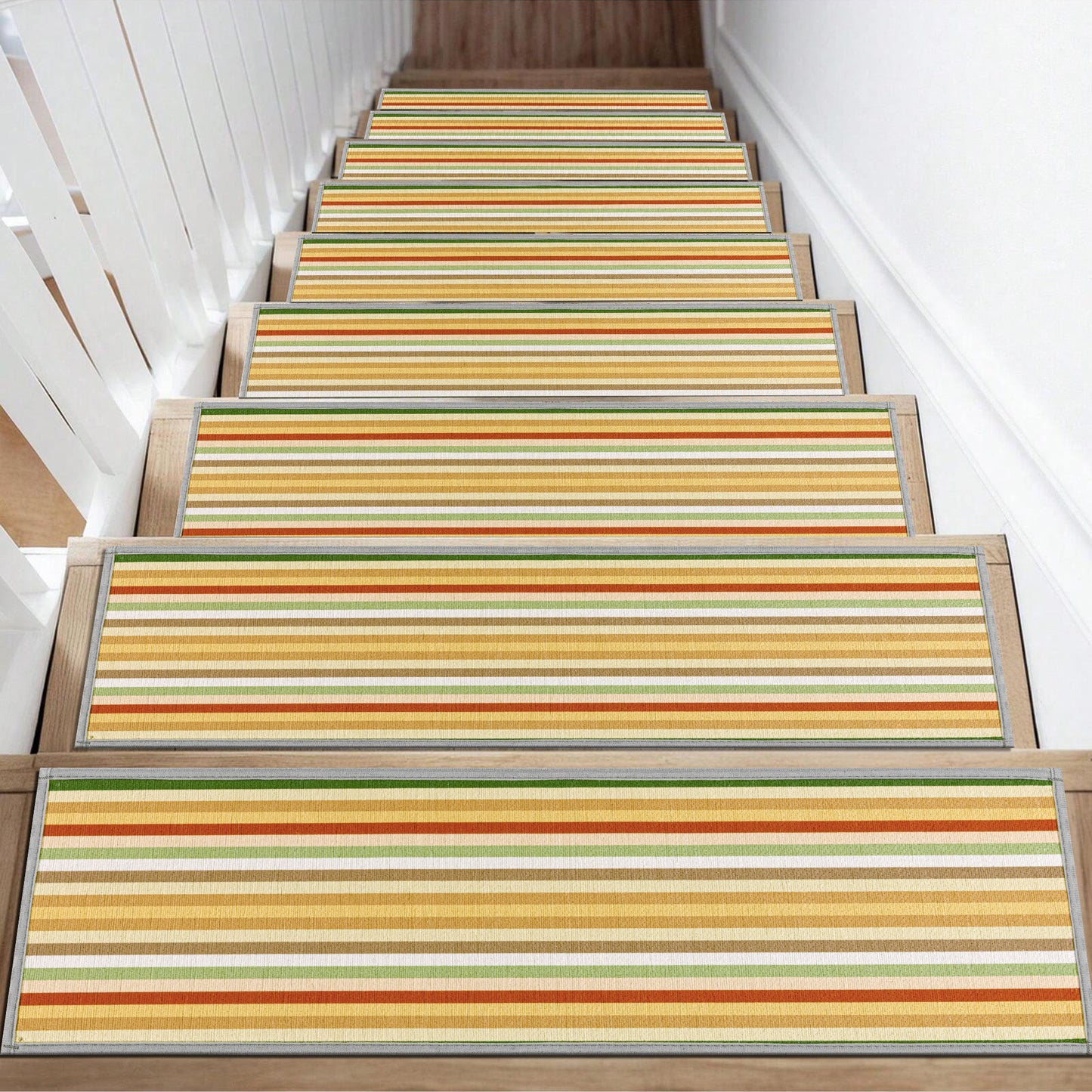 HEBE Stair Treads Non Slip 15 Pack 8" X 30" Stair Treads for Wooden Steps
