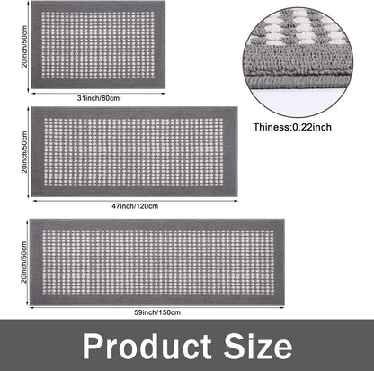 Kitchen Mat Sets 2/3 Piece Water Absorbent Kitchen Floor Rugs Non Slip Entrance Runner Rugs Farmhouse Laundry Throw mats Machine Washable Carpet Sets for Indoormat Balcony Garage