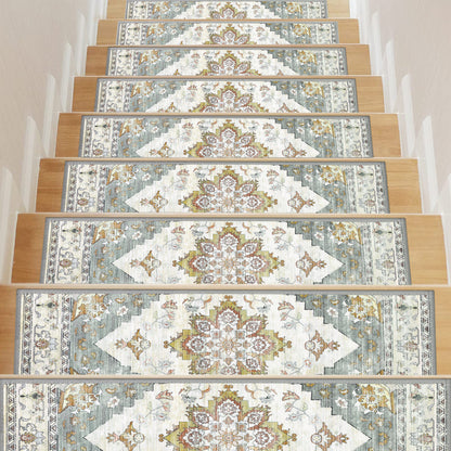 HEBE Carpet Stair Treads for Wooden Steps Indoor 15 Pack Non Slip Staircase Step Treads