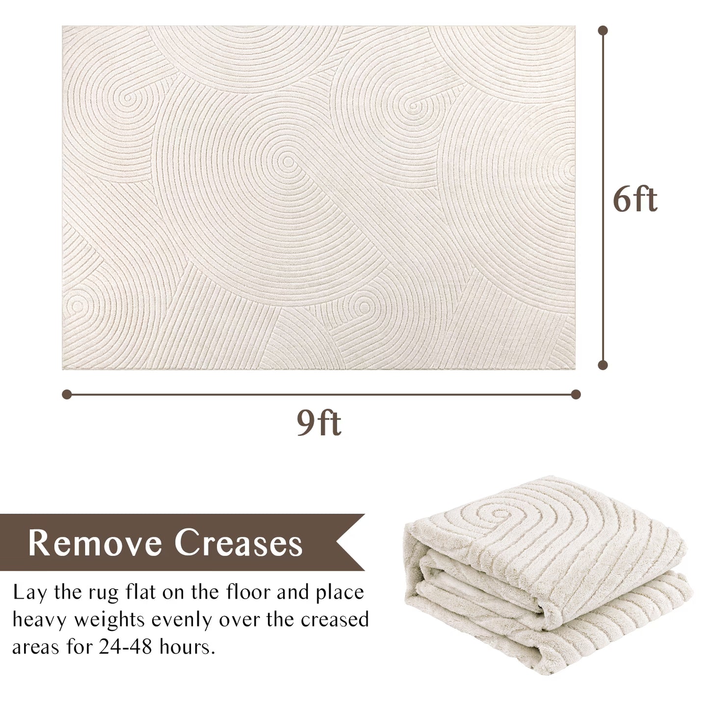 HEBE Area Rugs for Living Room, Washable Non Slip Modern Accent Carpet