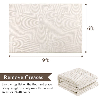 HEBE Area Rugs for Living Room, Washable Non Slip Modern Accent Carpet