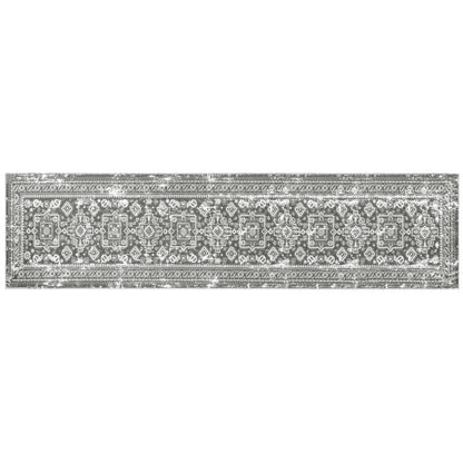 HEBE Hallway Runner Rug 2x10 Washable Rug Runner Non Slip Entryway Rug Floor Carpet Runner for Hallway Bedroom Kitchen Laundry Room, Grey