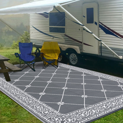 Outdoor Rugs Loomed Rectangular Classic Trellis Waterproof Quick Dry Patio Mats