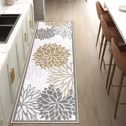 HEBE Hallway Runner Rug Non Slip Laundry Room Rug Runner Washable Kitchen Floor Carpet Rug Runner Farmhouse Entryway Mat Floral Area Rugs Runners for Hallway Bathroom Bedroom