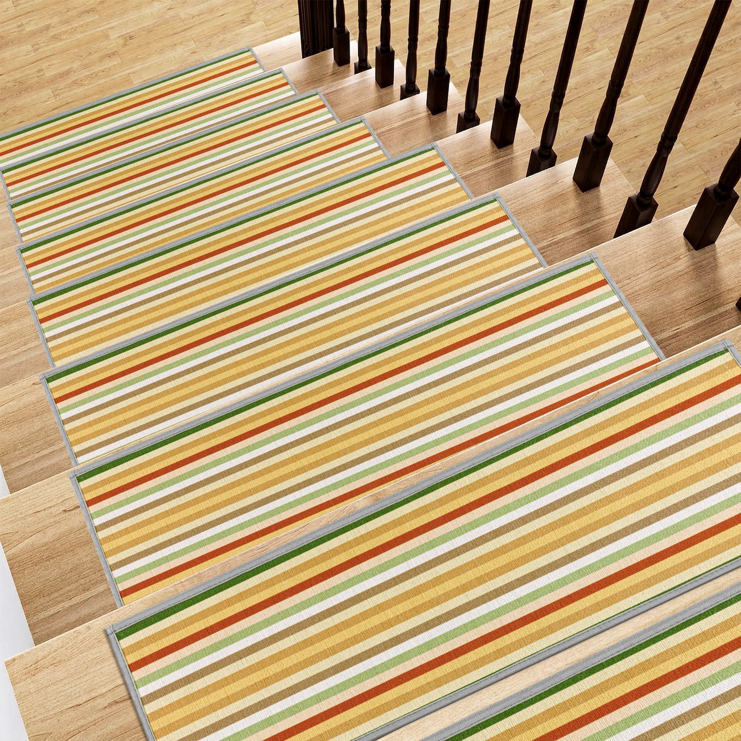 HEBE Stair Treads Non Slip 15 Pack 8" X 30" Stair Treads for Wooden Steps