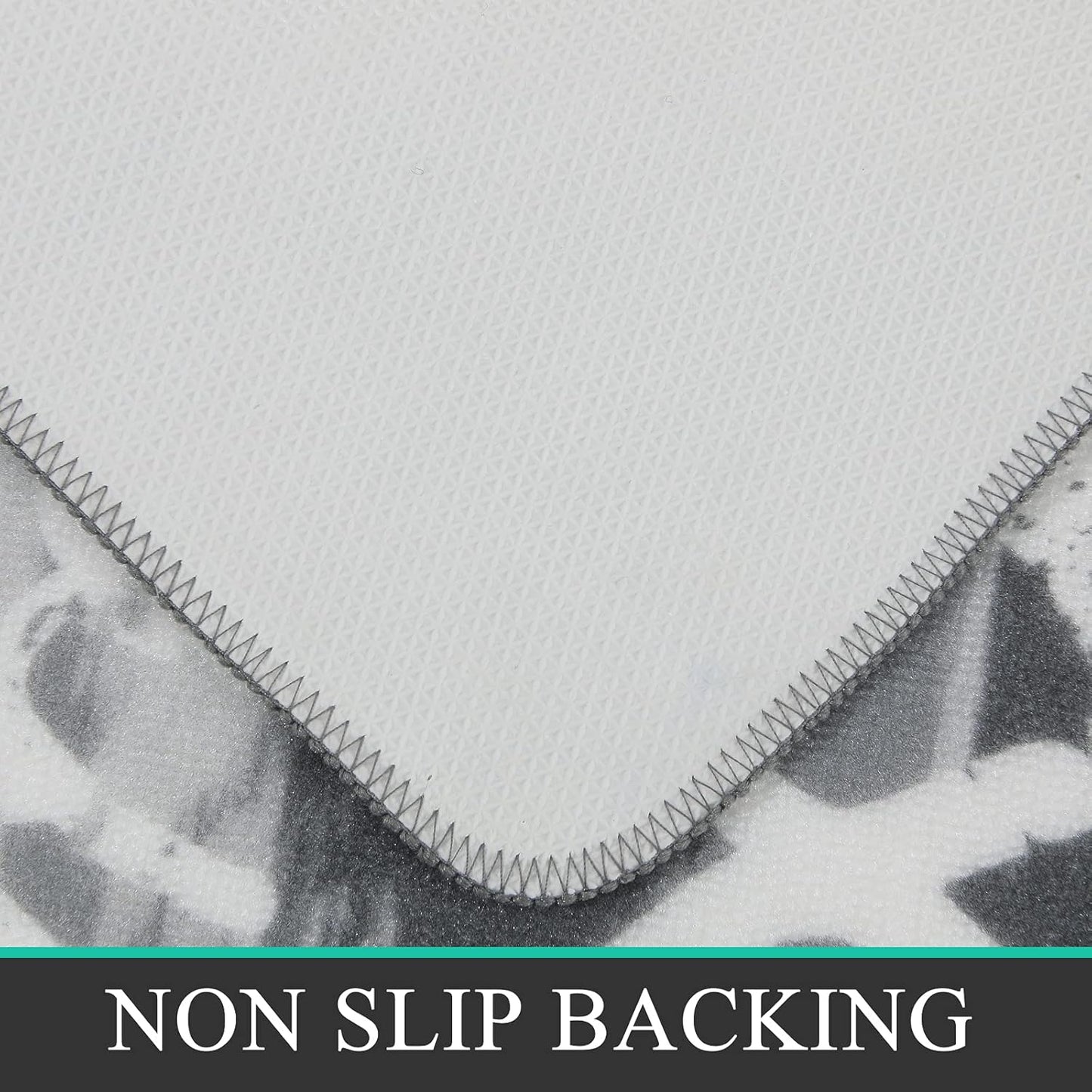 Laundry Room Rug 2'x6' Light Gray Farmhouse Laundry Rug Runner Non Slip Laundry Area Rug Kitchen Floor Mat Washable Runner Rug for Laundry Room Entryway Rug Runner