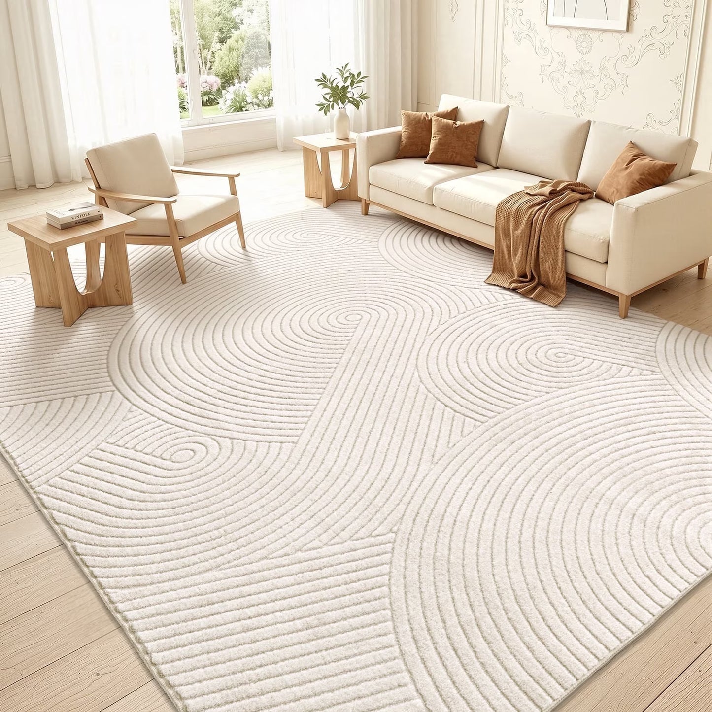 HEBE Area Rugs for Living Room, Washable Non Slip Modern Accent Carpet