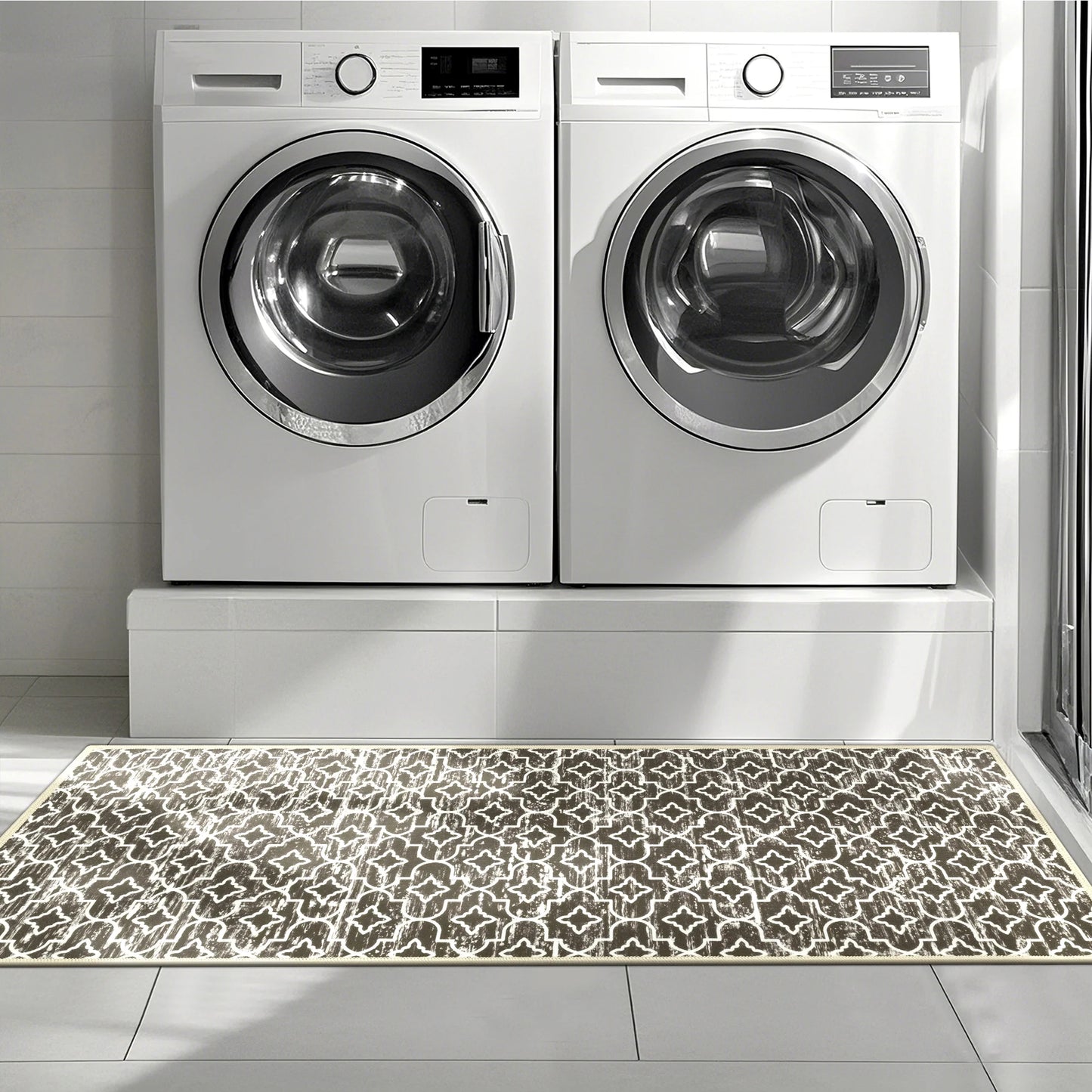 HEBE Kitchen Rug Set 3 Piece, Non Slip Machine Washable Mats for Home Floor and Living Room
