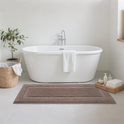Bathroom Rugs Sets 2 Pieces Absorbent Non Slip Washable Shaggy Bath Mats Solid