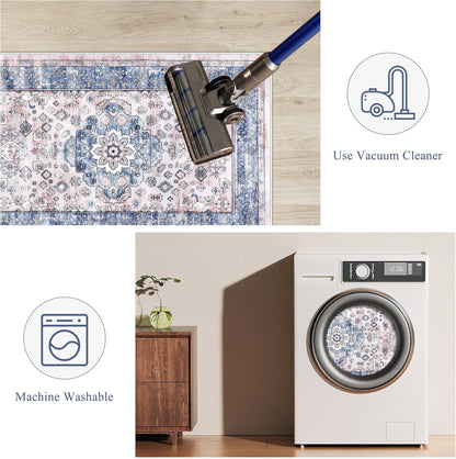 Kitchen Rugs Sets of 3 Non Slip Washable Kitchen Mats for Floor Farmhouse Kitchen Floor Mat Runner Rug Boho Kitchen Sink Rug Carpet for Kitchen Hallway Laundry Room