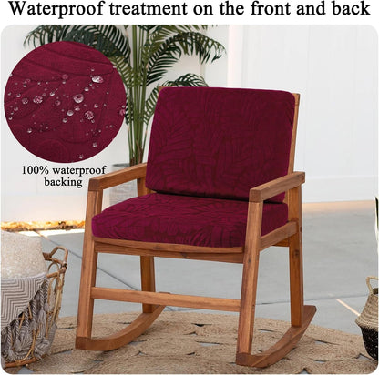 Outdoor Patio Cushion Covers Set of 10 Waterproof Stretch Seat Cushion Cover for Patio Furniture Clearance Outdoor Sofa Cushion Cover Replacement Couch Slipcovers Chair Seat Cover